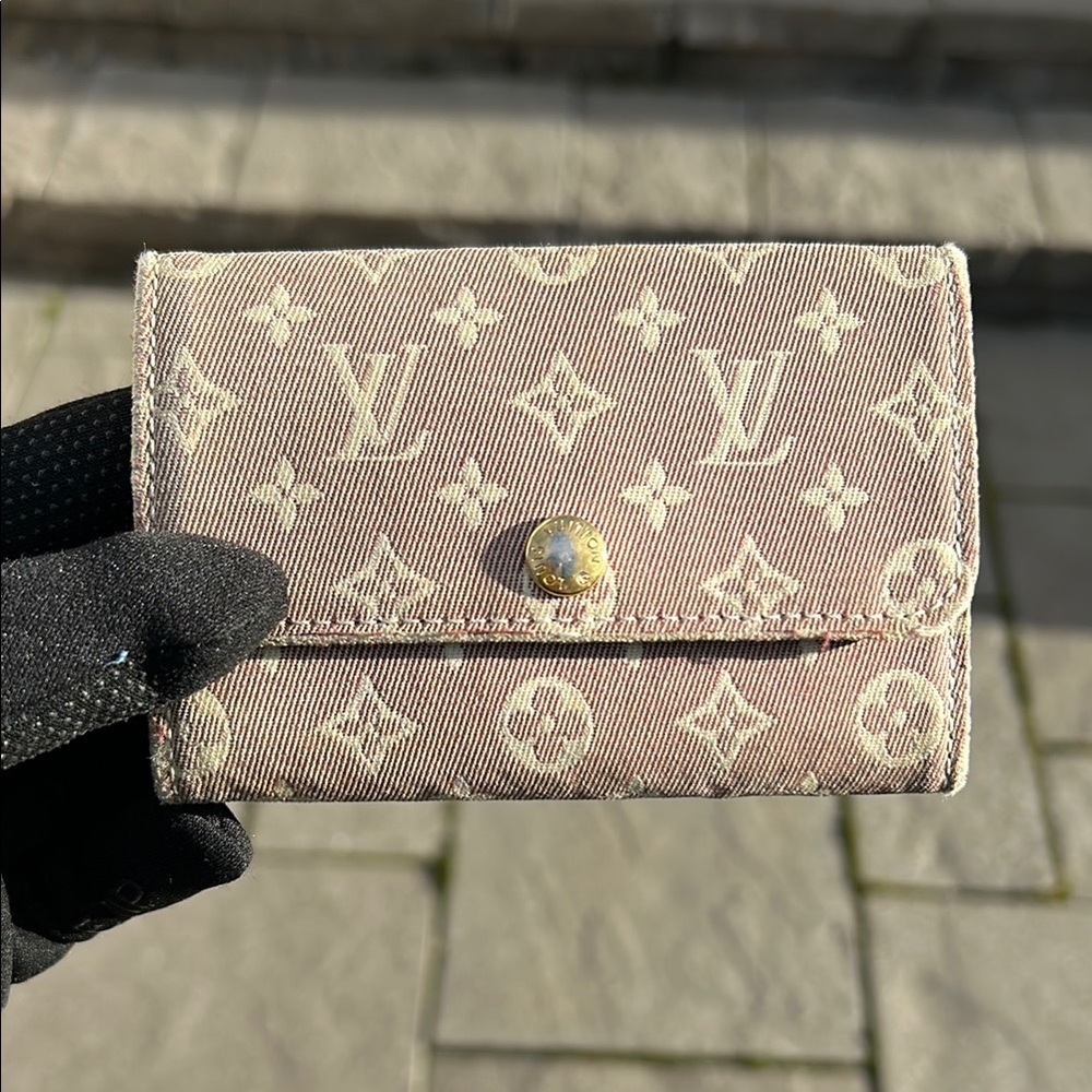 Louis Vuitton monogram Idylle canvas 6 ring key holder / card holder burgundy - Picture 4 of 16